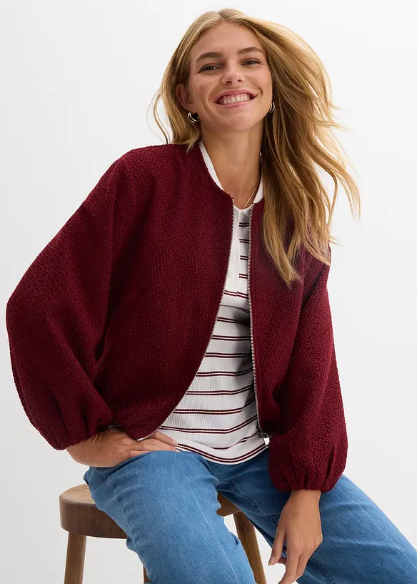 Blouson aus softem Boucl&eacute;garn, bonprix