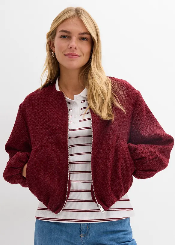 Blouson aus softem Boucl&eacute;garn, bonprix