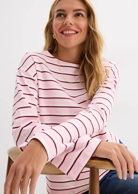 T-shirt manches longues 100% coton, bonprix