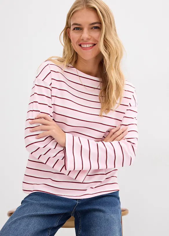 T-shirt manches longues 100% coton, bonprix