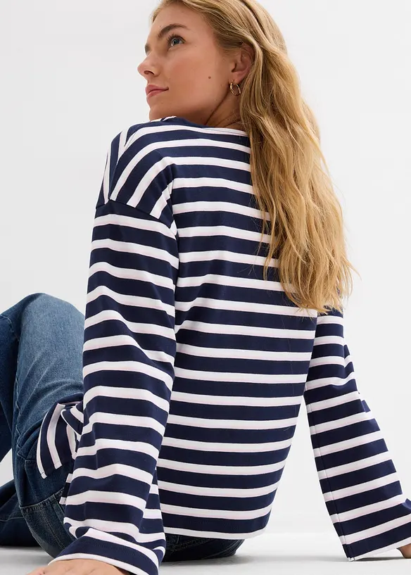 Langarmshirt aus reiner Bio-Baumwolle, bonprix