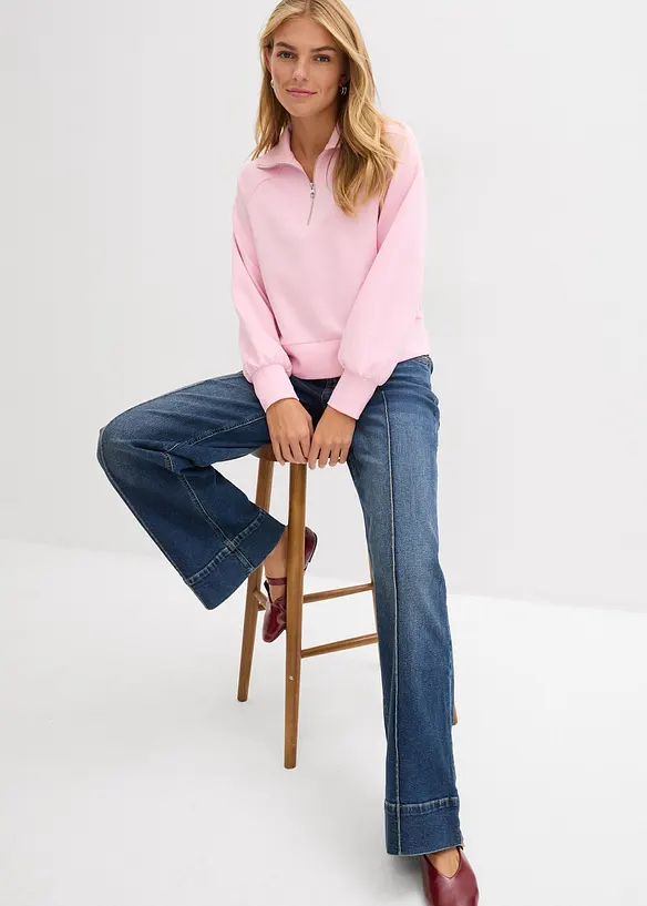 Sweat en mati&egrave;re n&eacute;opr&egrave;ne douce, bonprix