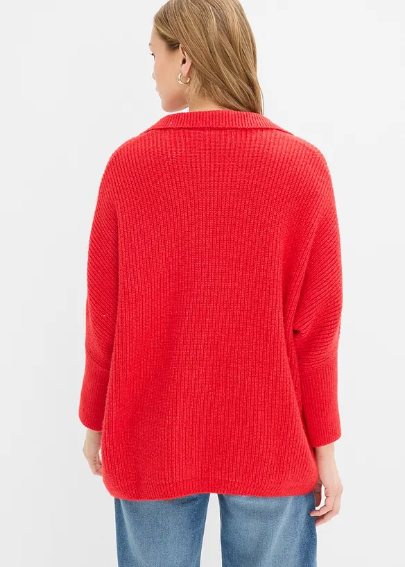 Oversize-Pullover mit Polokragen, bonprix