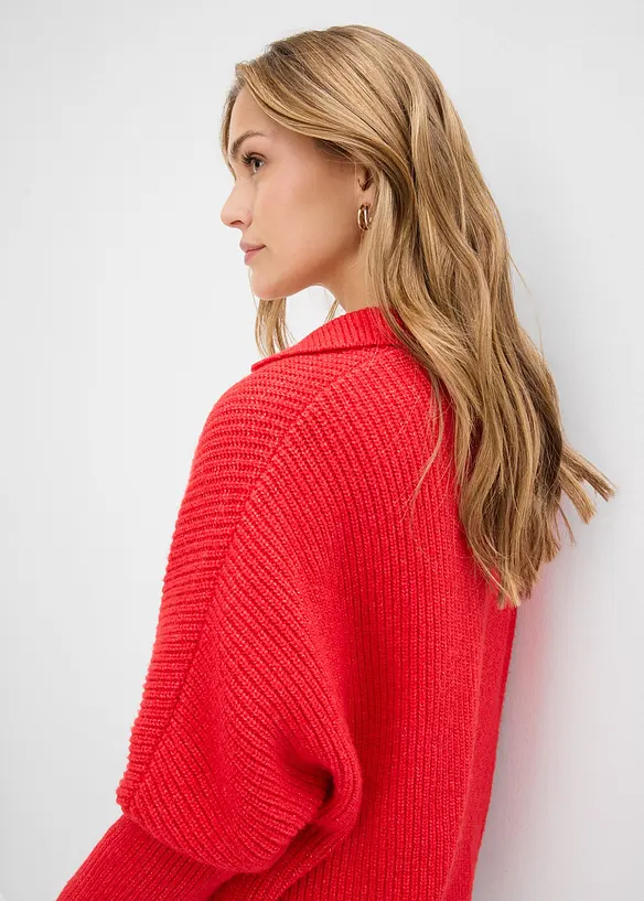 Oversize-Pullover mit Polokragen, bonprix
