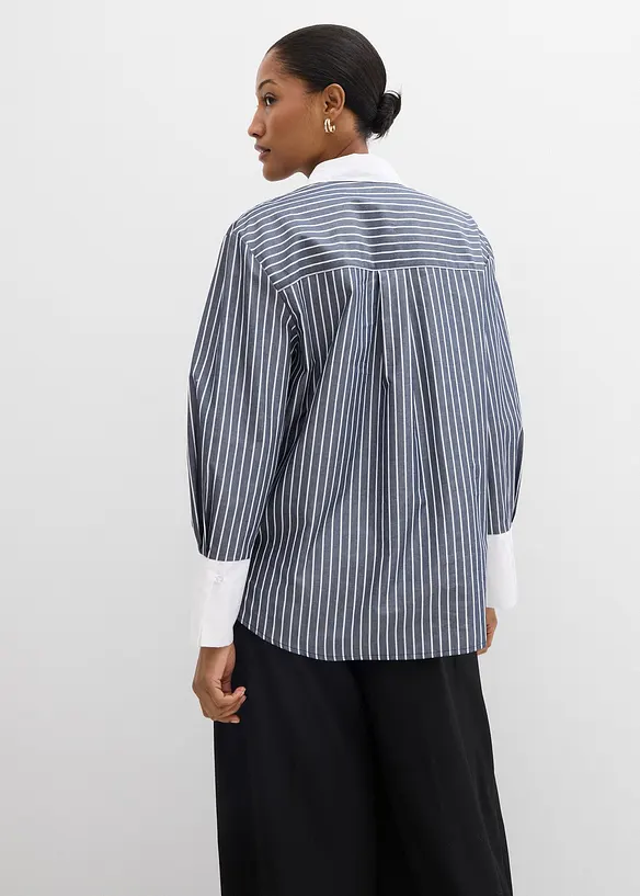 Oversize-Hemd  aus reiner Baumwolle, bonprix