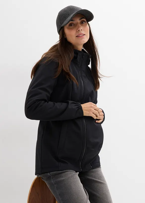 Veste de grossesse en softshell avec fonction portage devant et derri&egrave;re, bonprix