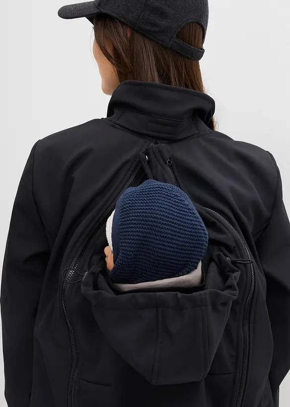Veste de grossesse en softshell avec fonction portage devant et derri&egrave;re, bonprix