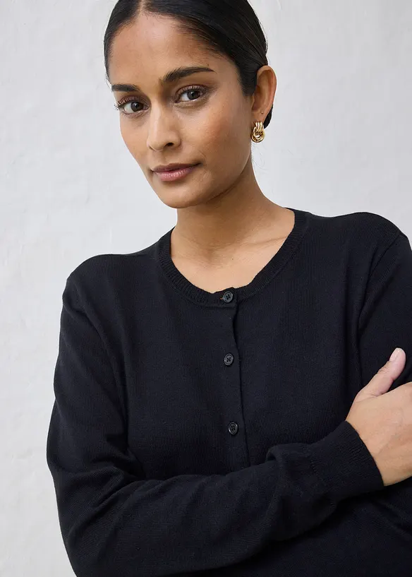 Strickjacke mit Seidenanteil, bonprix