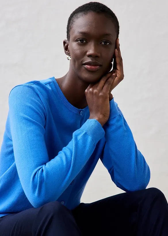 Strickjacke mit Seidenanteil, bonprix