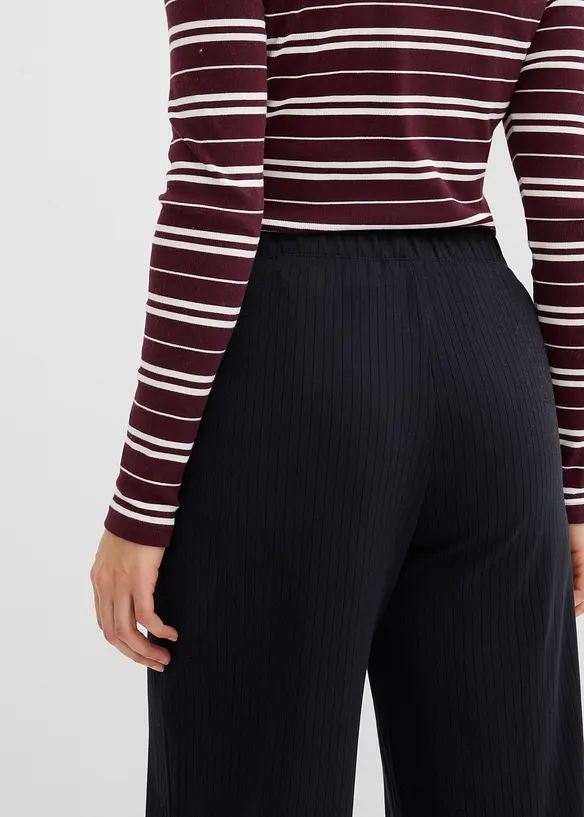 Lot de 2&nbsp;pantalons en jersey c&ocirc;tel&eacute;, bonprix