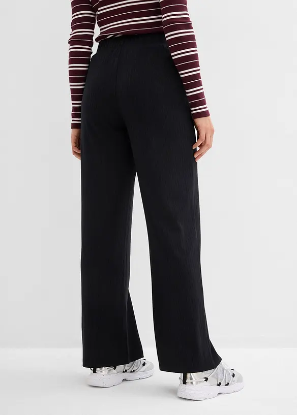 Lot de 2&nbsp;pantalons en jersey c&ocirc;tel&eacute;, bonprix