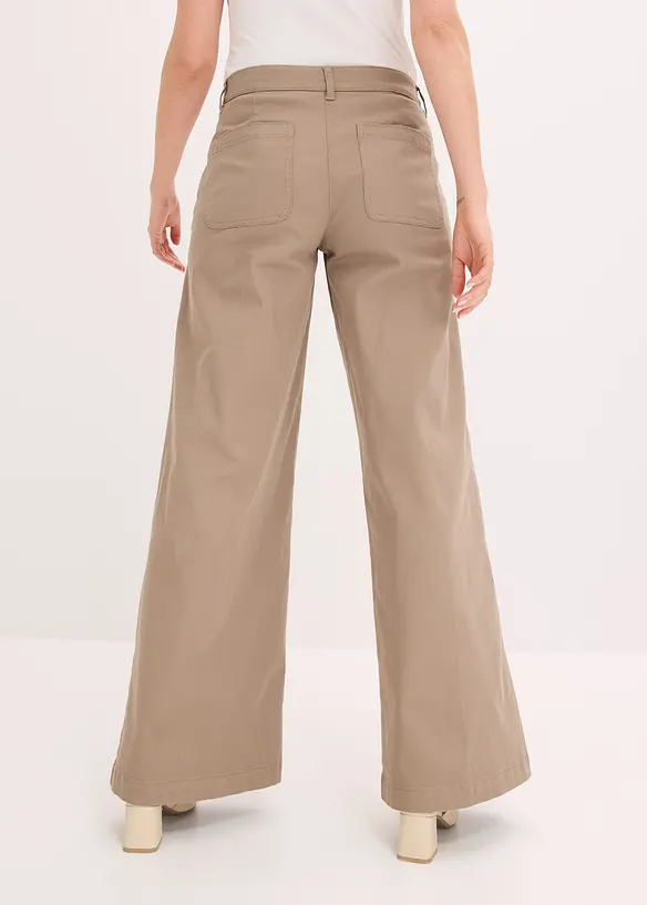 Pantalon large en mati&egrave;re extensible, bonprix