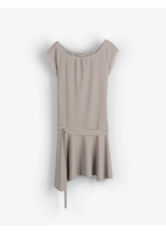 Robe en jersey avec d&eacute;tail ceinture, bonprix