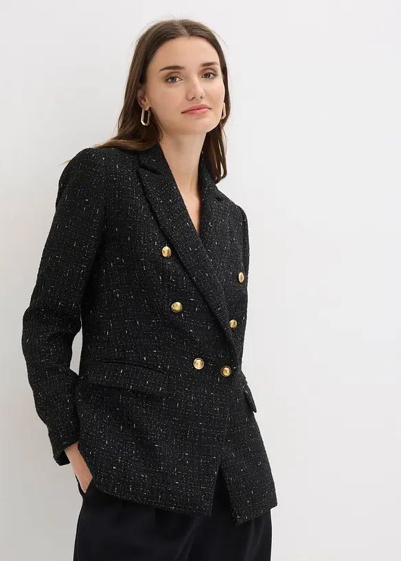 zweireihiger Boucl&eacute;-Blazer, bonprix