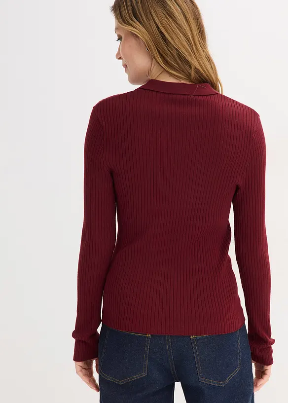 Ripp-Strickpullover aus Viskose-Mix, bonprix