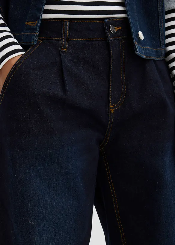 Barrel-Jeans, Mid Waist, Stretch, bonprix