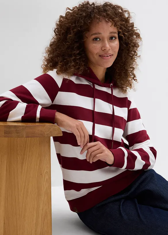 Sweat-shirt &agrave; capuche 100% coton, bonprix