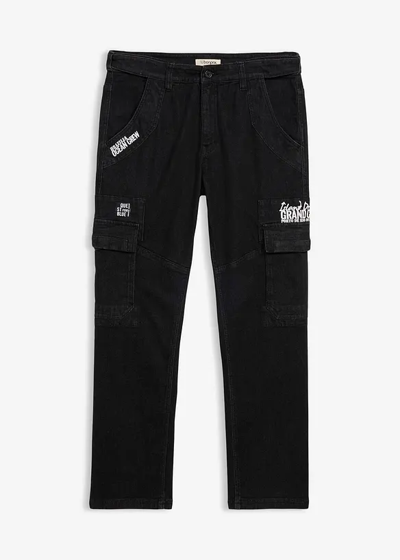 Jean extensible loose taille &eacute;lastiqu&eacute;e, droit, bonprix