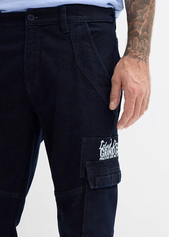 Relaxed-Fit Stretch-Jeans mit Bequembund, Straight, bonprix