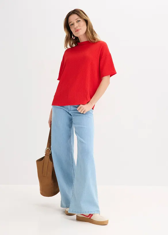 Shirt aus strukturiertem Cr&ecirc;pe, bonprix