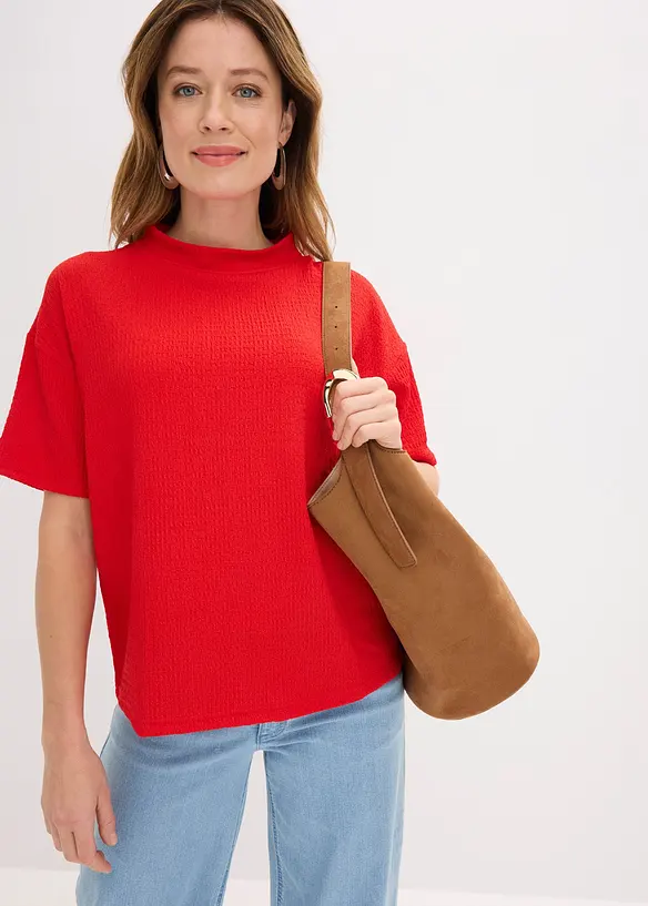 Shirt aus strukturiertem Cr&ecirc;pe, bonprix