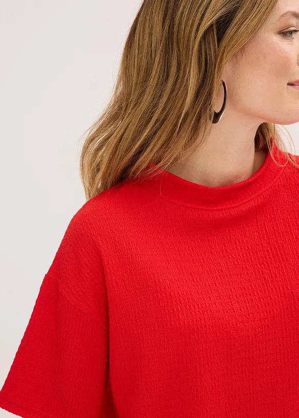 Shirt aus strukturiertem Cr&ecirc;pe, bonprix