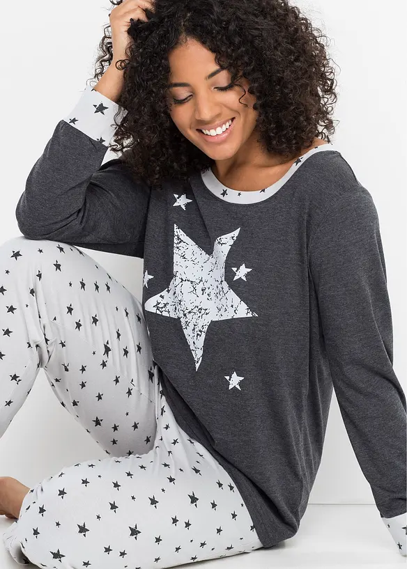 Pyjama mit Bio-Baumwolle, bonprix