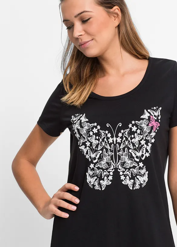 Chemise de nuit courte en coton, bonprix