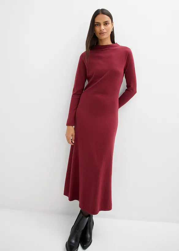 Robe longue en maille fine avec cachemire, bonprix