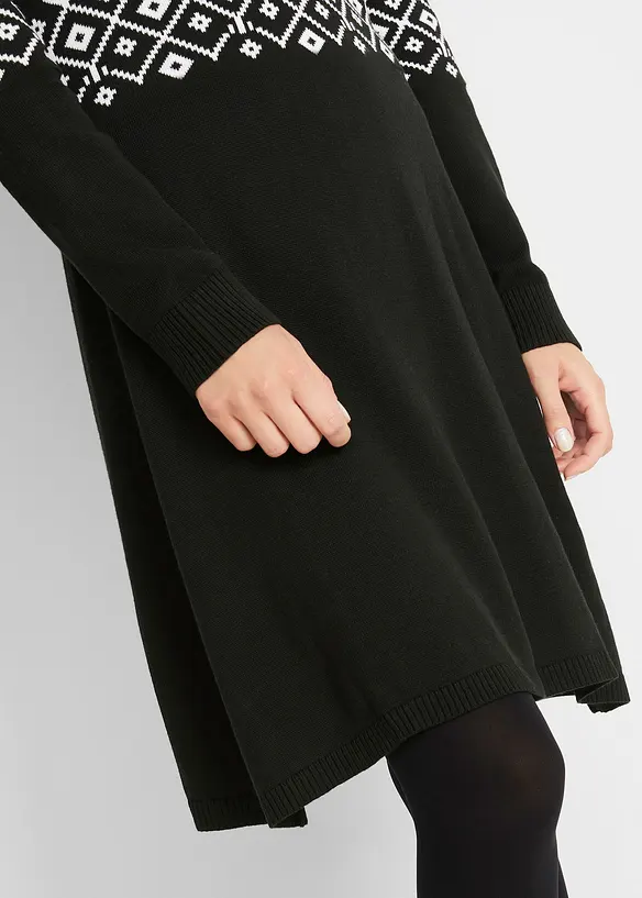 Strickkleid mit Norwegermuster, bonprix