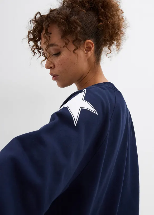 Oversize-Sweatshirt aus weichem Baumwoll-Mix, bonprix