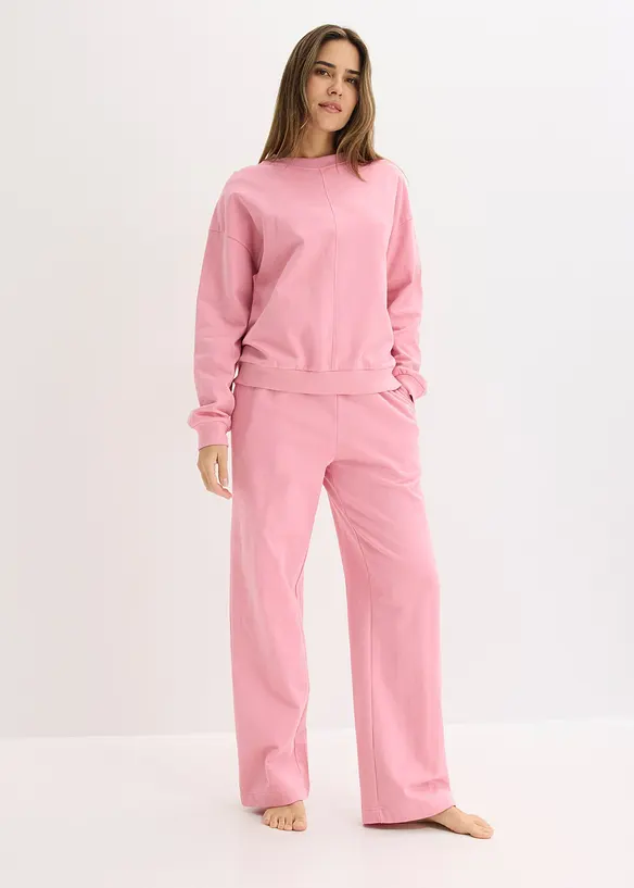 Sweat Hausanzug mit Biesen, bonprix