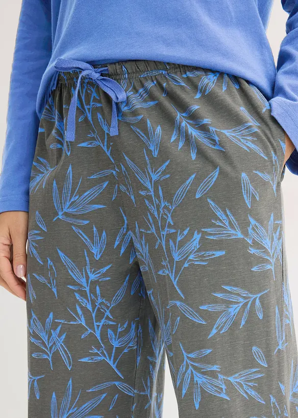 Pyjama (3-tlg.Set) aus reiner Baumwolle, bonprix