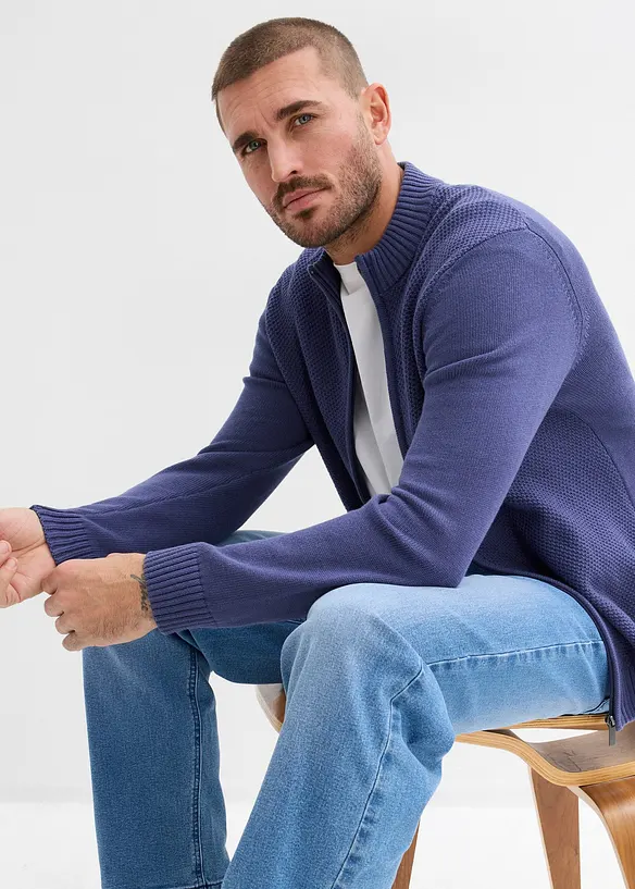 Feinstrickjacke aus reiner Baumwolle, bonprix