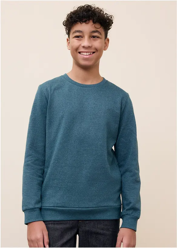 Lot de 2 sweats doux en coton m&eacute;lang&eacute;, bonprix