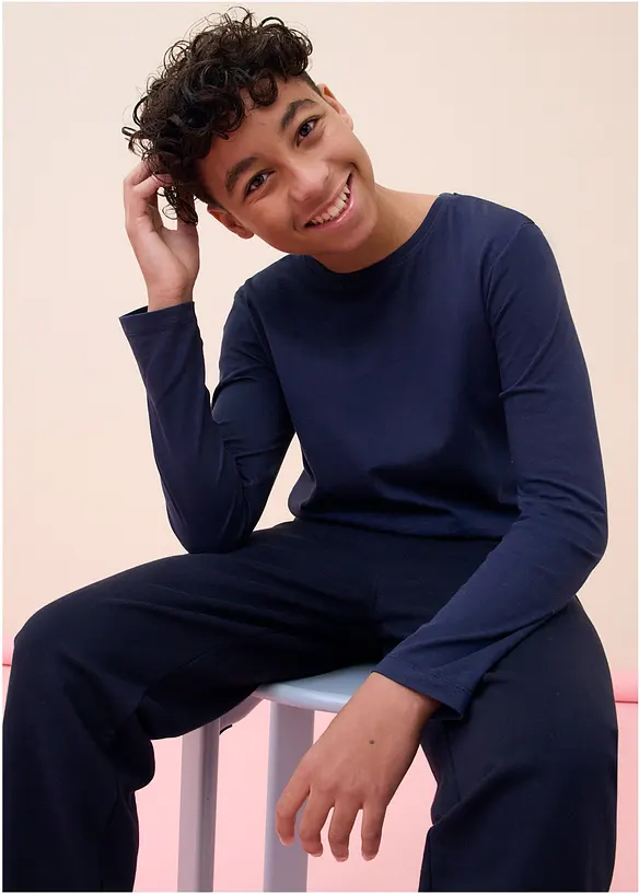 Lot de 5 T-shirts manches longues, bonprix