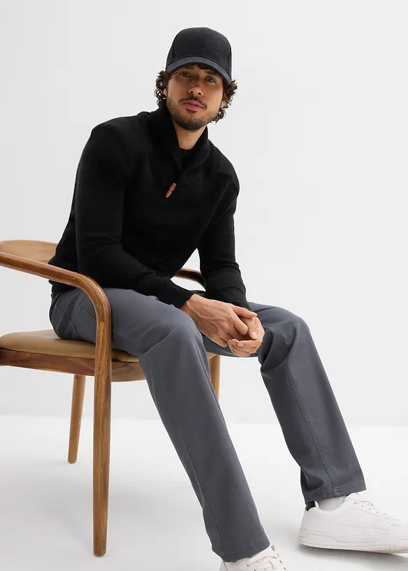 Pantalon extensible classique &agrave; taille &eacute;lastiqu&eacute;e, droit, bonprix