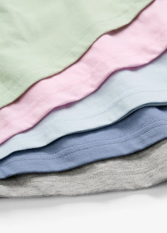 Langarmshirt aus reiner Bio-Baumwolle (5er Pack), bonprix