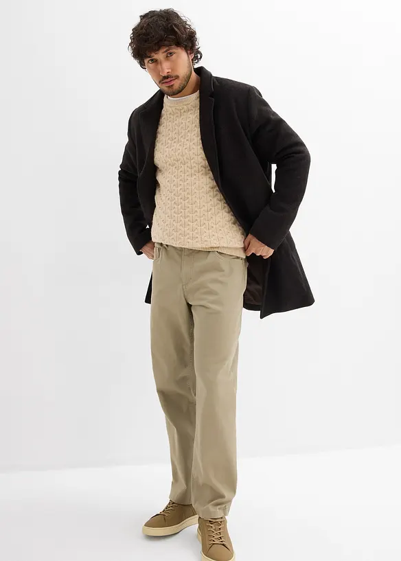 Relaxed Fit Stretch-Hose mit Komfortbund, Straight, bonprix