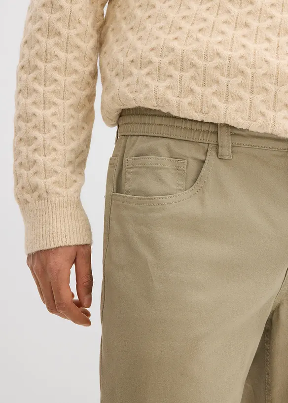 Relaxed Fit Stretch-Hose mit Komfortbund, Straight, bonprix