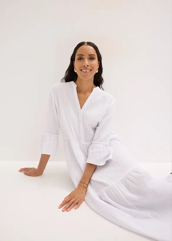 Maxikleid aus weichem Musselin, bonprix
