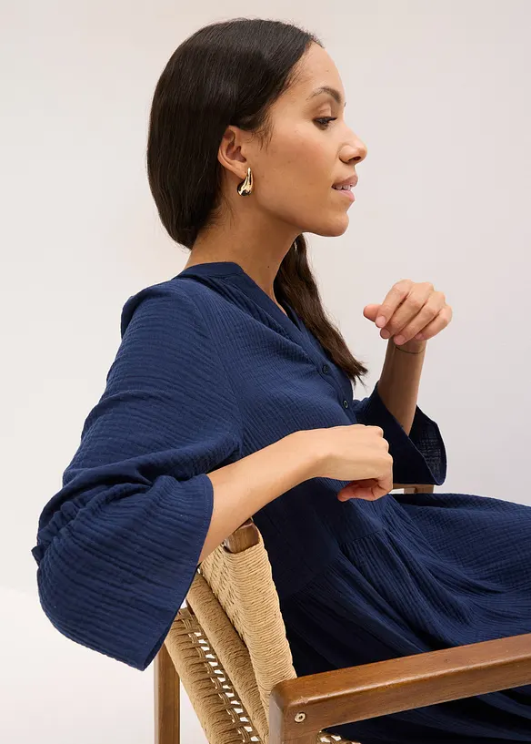 Maxikleid aus weichem Musselin, bonprix