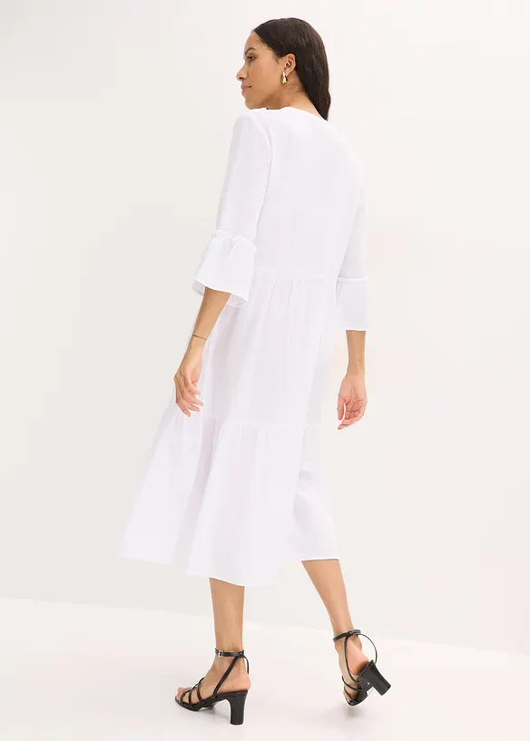 Maxikleid aus weichem Musselin, bonprix