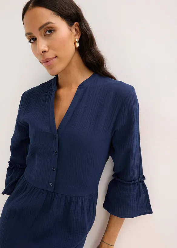 Maxikleid aus weichem Musselin, bonprix