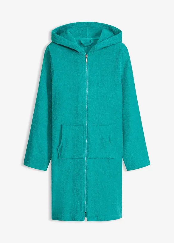 Frottee Bademantel aus Bio-Baumwolle mit Rei&szlig;verschluss, bonprix