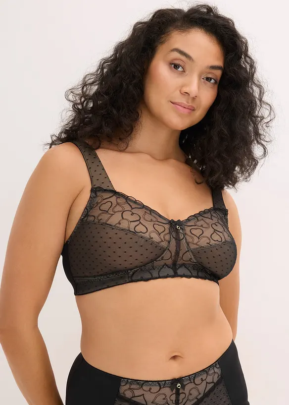 Soutien-gorge grand maintien sans armatures, bretelles rembourr&eacute;es, bonprix