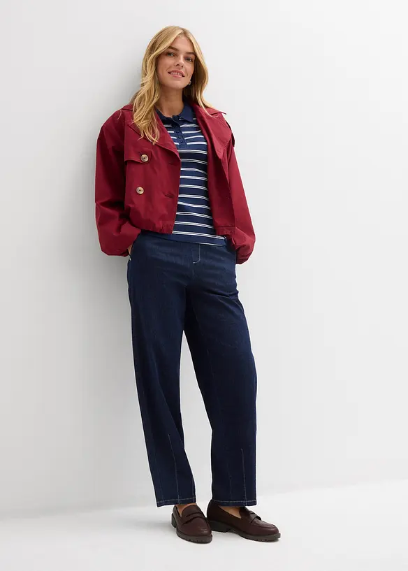 Geripptes Poloshirt, bonprix