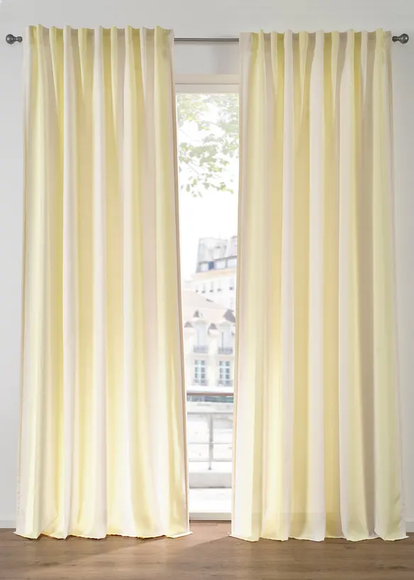 Vorhang mit Streifen und recyceltem Polyester (1er Pack), bonprix