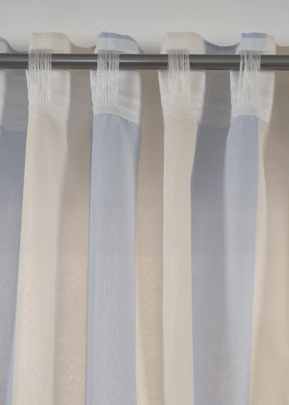 Vorhang mit Streifen und recyceltem Polyester (1er Pack), bonprix