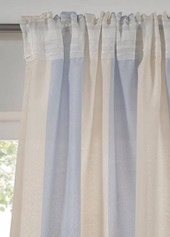 Vorhang mit Streifen und recyceltem Polyester (1er Pack), bonprix